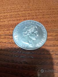 Moneta 5 Lire Carlo Felice 1824 - Regno di Sardegn