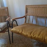 Salotto Vintage in vimini