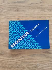 Libretto uso e manutenzione Honda CB900F