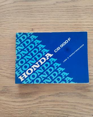 Libretto uso e manutenzione Honda CB900F