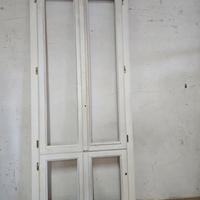 finestrone  a due ante in legno laccato bianco