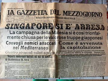 La gazzetta del mezzogiorno 16-2-1942.