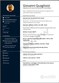 Banconista, barman operatore di caffetteria