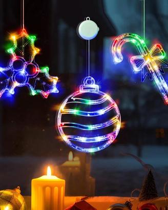 3x Luci Natale Natalizie FINESTRA finestre porta