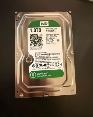 HARD DISK SATA DA 1TB da 3.5 pollici WD