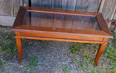 Tavolo fumo legno vetro vetrina arredo salotto