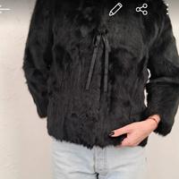 giacca pelliccia nera 