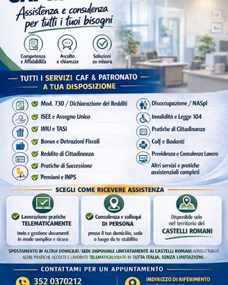Caf e patronato servizi ai cittadini