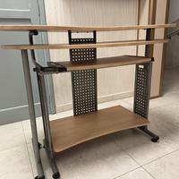 scrivania in noce chiaro girevole 