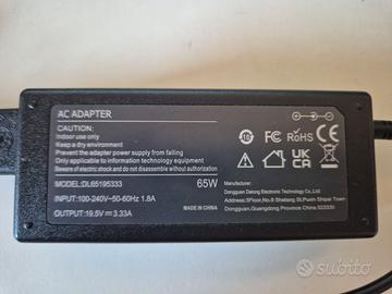 Alimentatore per notebook – 65W – 19,5V 3,33A