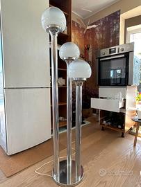 Lampada da terra Vintage anni ‘70 acciaio cromato