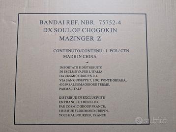 Soul of Chogokin DX-01 Mazinger Z Bandai 2012