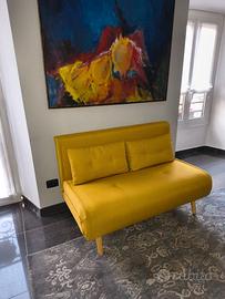 Divano letto giallo zafferano 