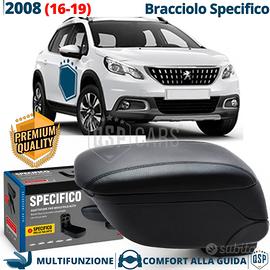 Bracciolo SPECIFICO per Peugeot 2008 PELLE-PU Nera