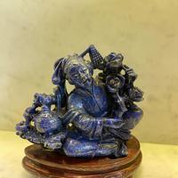 Scultura in lapislazzuli con base in legno – 23 cm