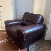 Poltrona in vera pelle vintage made in italy