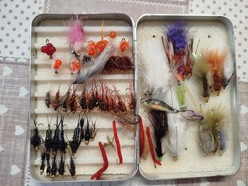 Scatola mosche artificiali trota lago – ninfe, str