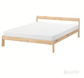 Letto matrimoniale - legno naturale - perfetto
