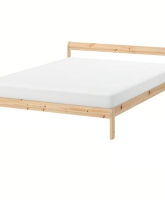 Letto matrimoniale - legno naturale - perfetto