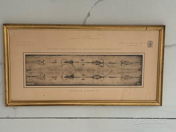 Quadro La Santa Sindone 1939 firmato originale