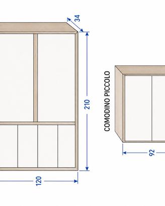 Due comodini – uno grande e uno piccolo