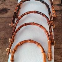 5 manici in bambù per borse usati