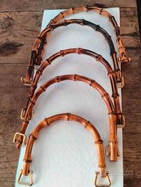 5 manici in bambù per borse usati