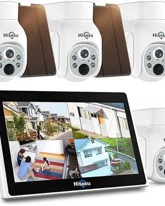 Kit Videosorveglianza Solare WiFi 4MP + Monitor