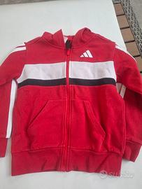 Felpa Adidas rossa bimbo/a