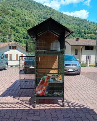 Voliera per Uccelli con ruote