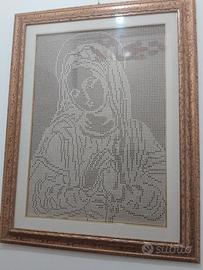 quadro con tela all' uncinetto, fatto  a mano!