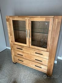 Credenza vetrina Jysk in rovere naturale