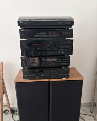 Stereo marca akai con amplificatore onkyo