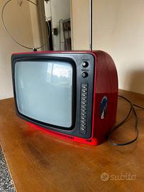 TV vintage Mivar rossa