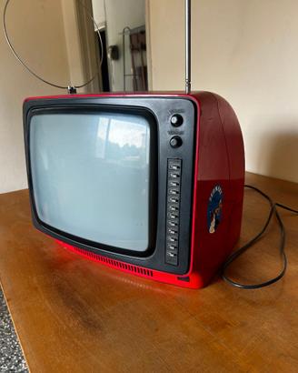 TV vintage Mivar rossa