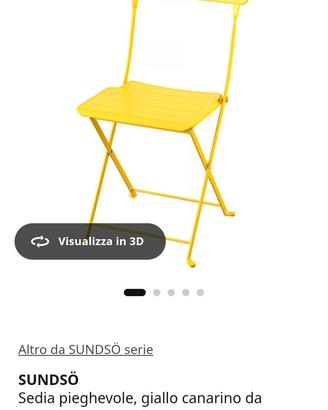 2 Sedia pieghevole da esterno IKEA SUNDSO
