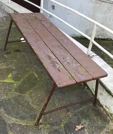 4 Panche in ferro e legno 110x35