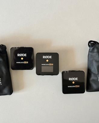 RODE Microfoni Wireless Go II con 2 lavalier pulce