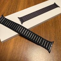 Apple Cinturino a maglie in Pelle Colore Midnight