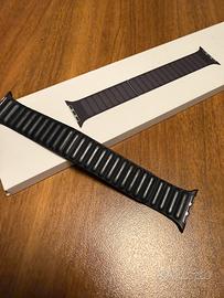 Apple Cinturino a maglie in Pelle Colore Midnight