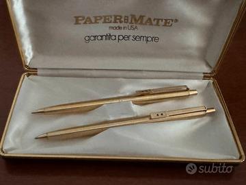 Penne PAPER MATE placcate in oro MAI USATE