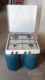piano cottura da campeggio + 2 bombole piene