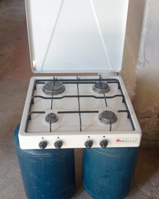piano cottura da campeggio + 2 bombole piene