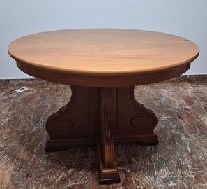 Tavolo rotondo allungabile in legno