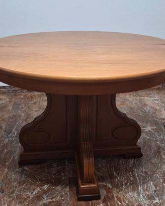 Tavolo rotondo allungabile in legno