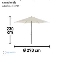 Ombrellone da giardino