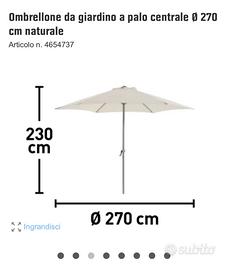 Ombrellone da giardino