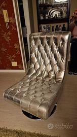 Poltrona design Fauteuil Bossley argento