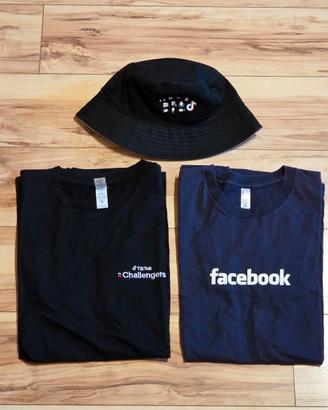 📱 Kit 2 T-shirt e 1 Cappello di Facebook + TikTok
