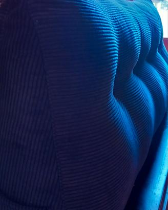 cuscino testiera letto blu
